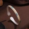 Traditional Enamel Flower Bangle Cat Paw Women's Opening Bracelet  Jewelry Gifts