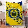 Rosario Central Crest Blanket Outdoor Flannel Blanket for Camping, Hiking, Garden Parties, Picnic Essentials,gift for family and friends