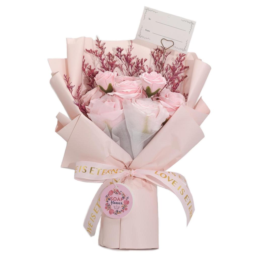 Large Pink Roses Bouquet – Love Is Eternal – Gift Card