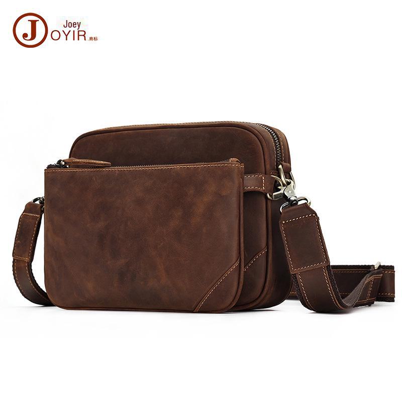 

Мужская сумка-мессенджер и сумка через плечо Crazy Horse из высококачественной кожи 6736 Crazy Horse Leather коричневый