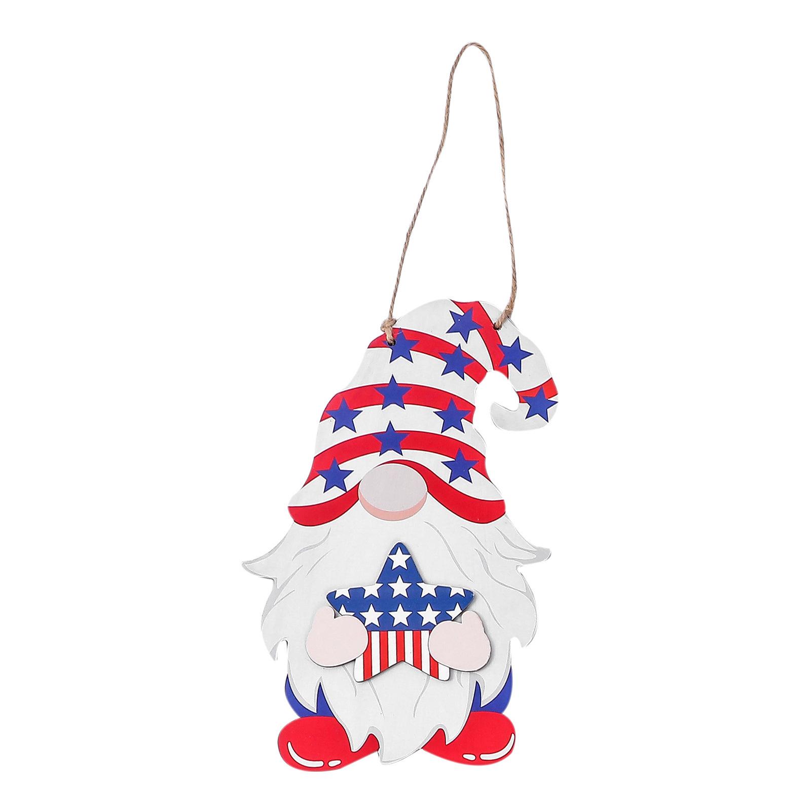 Festive Wooden Pendant Ornaments: New Year, Independence Day, Halloween, Harvest & Christmas Faceless Dolls
