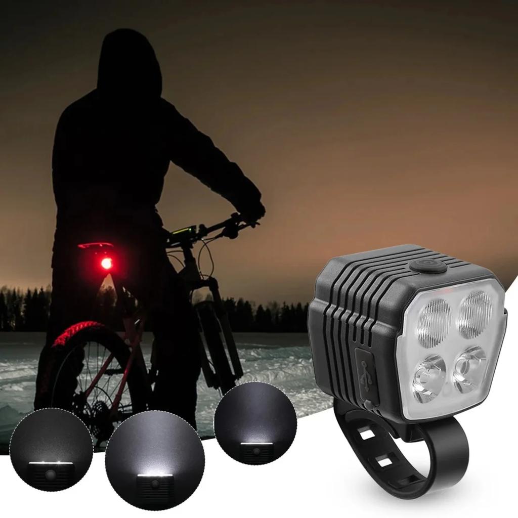 Bike Front Light Bike Flashlight Headlamp with Night Riding Lamp Rechargeable Bicycle Headlight Cycling Accessories