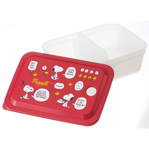 Skater Bento Box, Antibacterial, Fluffy, 600ml, Packing, Integrated Air Valve, 1 Tier, Snoopy Peanuts PAS6AG-A