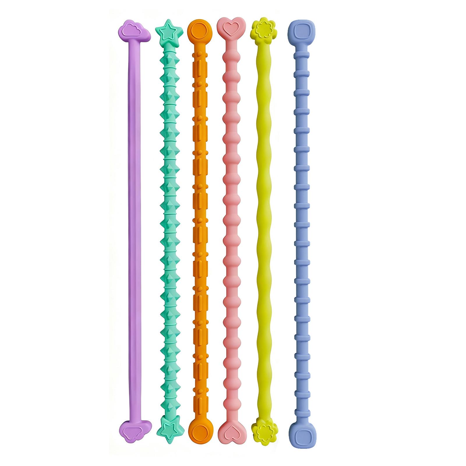 

Food-Grade Silicone Sensory Sticks For Children, Twistable Texture And Stress-Relieving Toys One Size