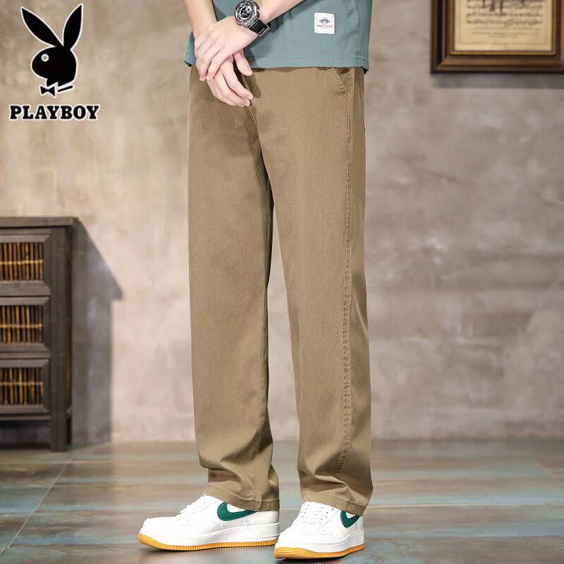 Playboy Men s Lyocell Straight-Leg Casual Pants XXL кофейный