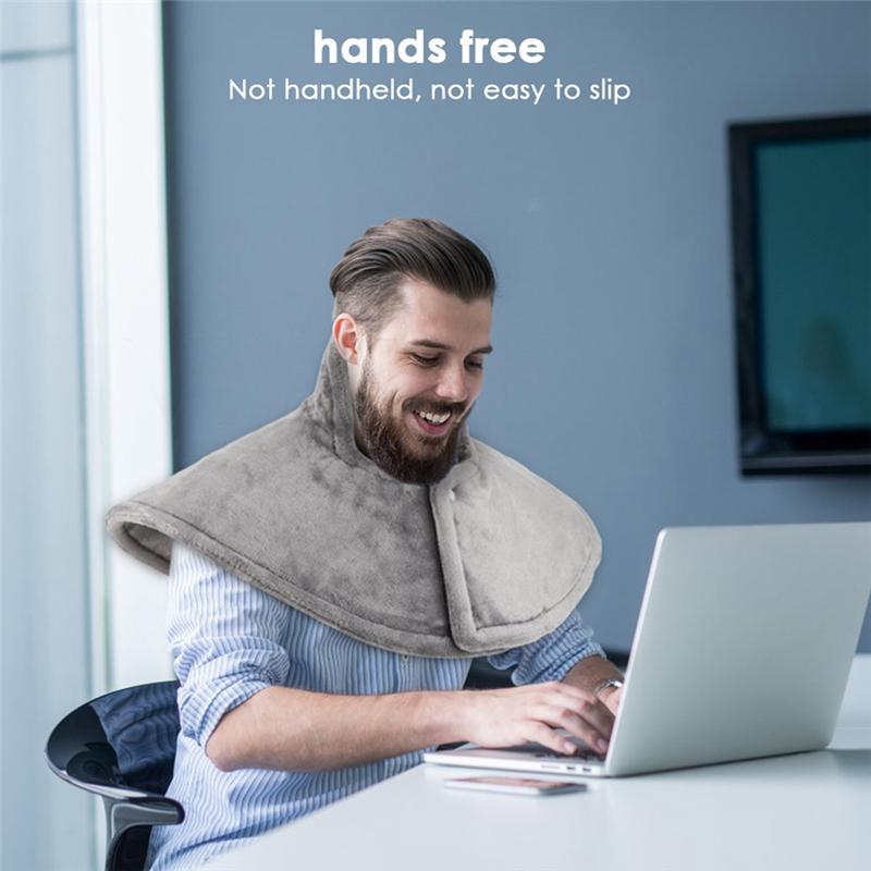 A78E-Constant Temperature Hot Compress Heating Pad For Fatigue Relief Neck And Shoulder Electric Heated Shawl Warmer US Plug