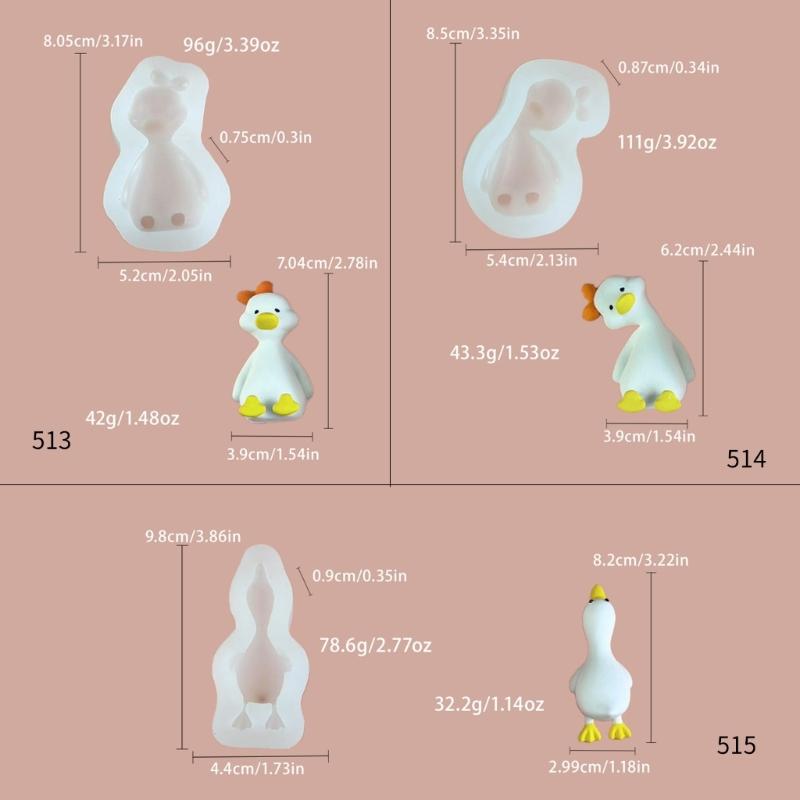 3D Duck Candle Crafting Mold Silicone Mould for Unique Handmade Crafts Epoxy Resin Wedding Decoration Making Mold