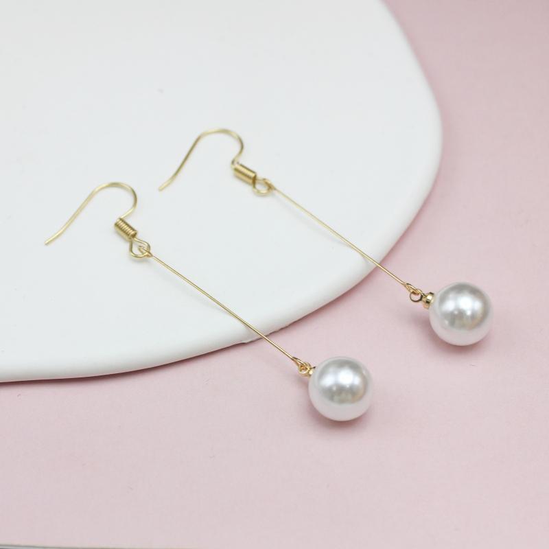 Heart Round Imitation Pearl Butterfly Leaf Tulip Flower Drop Earrings Women Wedding Geometry Jewelry Trend Creative Accessories