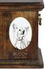 Chinese Crested Dog, Puff - Commemorative Plaque with a Photo of a Dog, Tombstone with a Print, Personalized Oval Plaque from the Art-Dog Brand