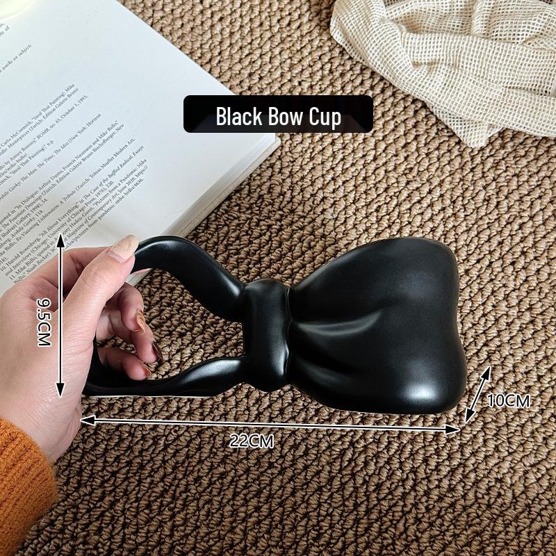 

Керамическая кружка скандинавский бантик - Стильная глазурованная чашка, Идеальный подарок для нее или пары. 350ML