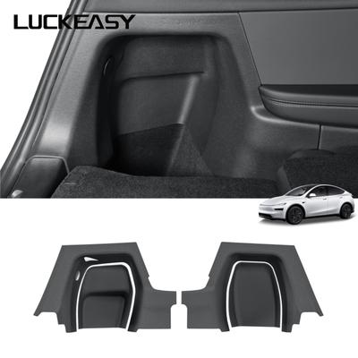 LUCKEASY for Tesla Model YL 2025 2026 Rear Trunk Side Anti-Kick Pad Full Coverage Protection Kit Pad 4Pcs Car Accessories Black