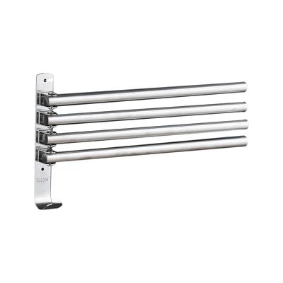 Swivel Out Towel Racks with Hooks 5-Bars Foldable Arms Bath Towel Hanger Wall Mount Towel Bar