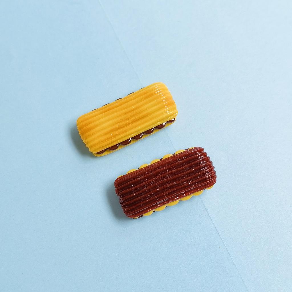 100pcs Kawaii Cartoon Chocolate Cookies Flatback Resin Cabochon SImulation Mini Food Scrapbooking Doll House DIY Craft