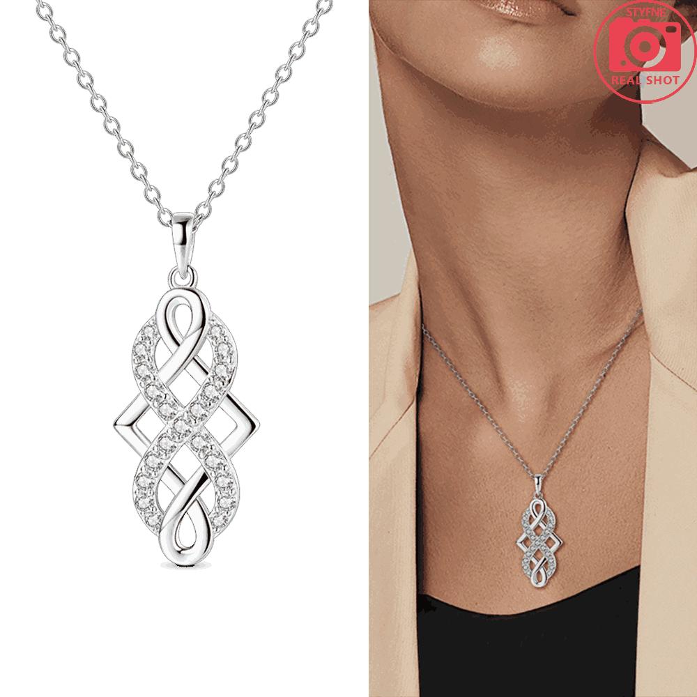 Copper Necklaces Authentic Rose Gold Plated Pink Zirconium Cupid Necklaces Cross Firefly Womens Jewellery Accessory Fine Gift