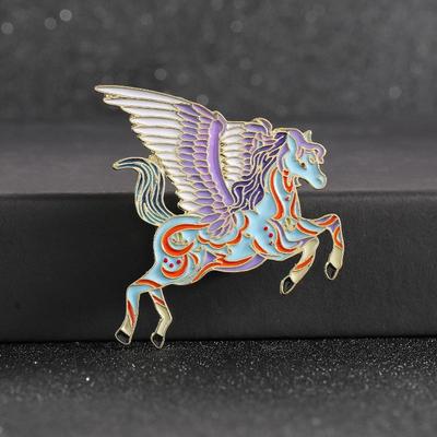 Spille Colorate a Forma di Cavallo Alato dello Zodiaco alla Moda per Abbigliamento da Donna Cappotto Accessori Regali