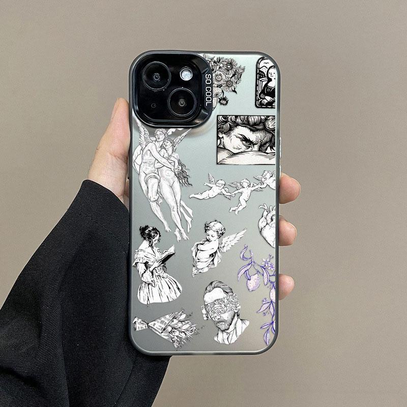 Anime Character Combination Laser Phone Case for iPhone 13 12 Mini 11 Pro Max 16 15 14 Pro Max Plus Shockproof Back Cover Fundas