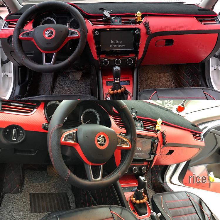 Skoda Octavia (15-19) Carbon Fiber Interior Center Console Stickers