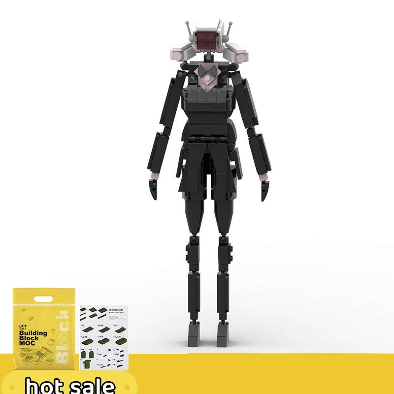 Hot New A Series of Skibidi Toilet Man Drill Male Titan Man Female TV Personality Building Blocks Set Toy for Kids New Year Gift