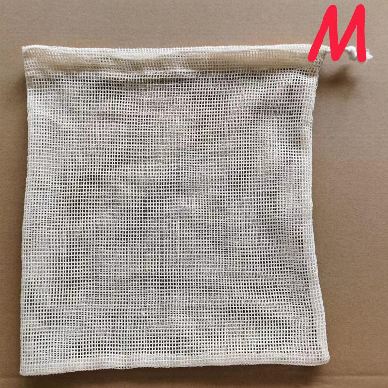 3Pcs/set Reusable Mesh Produce Bags Premium Polyester Washable Mesh Bags for Vegetables Fruits Toys