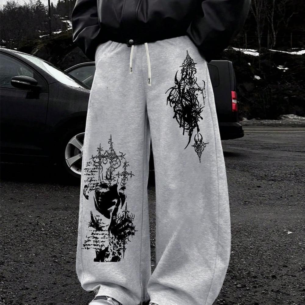 

Men s Loose-Fit Jogger Pants Compatible for Gym, Casual & Casual Attire - Wide- Trousers Waist, Loose Fit For, Gym to Streetwear XXL