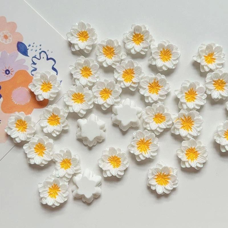 5Pcs Simulated Resin Flower Fridge Magnets Cute Magnetic Stickers Home Kitchen Decor