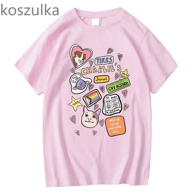 Unisex 2022 Heartstopper T Shirt Unisex Ästhetische Grafik Mode T-shirt Unisex Lustige Tägliche Casual Oversize 100 % Baumwolle T-shirt Kleidung