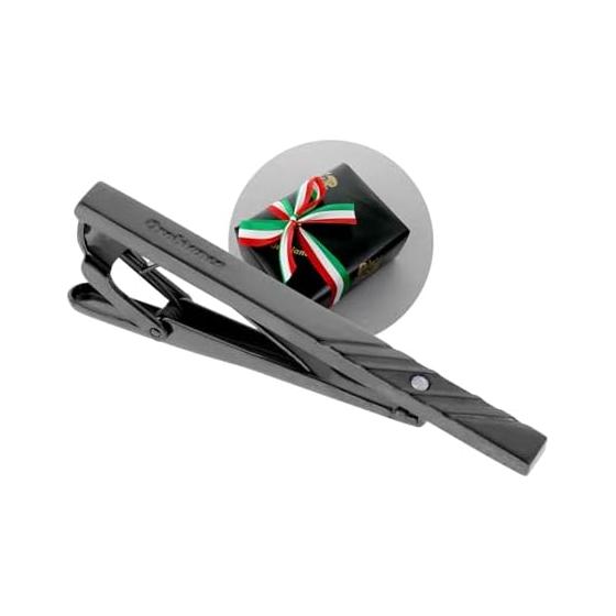 Orobianco Tie Pin Birthstone June-Moonstone Gunmetal ORT587 B-06 Orobianco