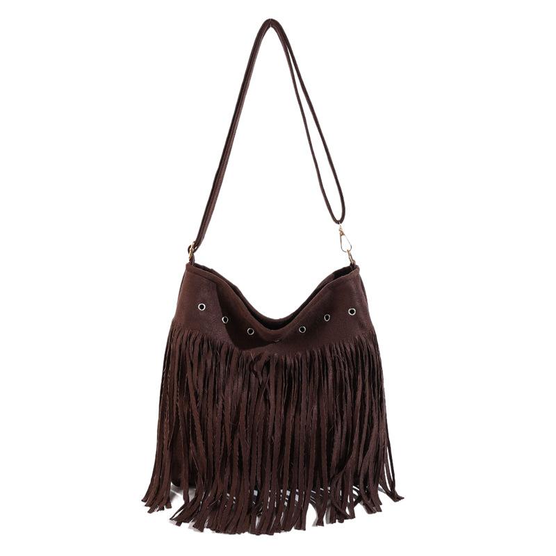 Large Capacity Bag New Fashionable Crossbody Bag for Women Ins Fashionable Versatile One-shoulder Tassel Bag
