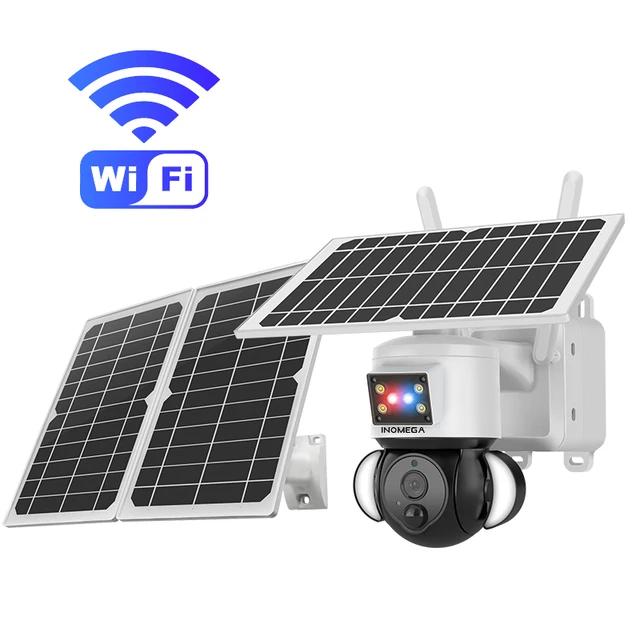 Kamera wideo do monitoringu bezpieczeństwa 2K 4MP 4G PTZ z panelem słonecznym, 32000 mAh, ładowanie akumulatorów litowo-jonowych