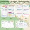 A6 Colorful Loose Leaf Notebook Refill Spiral Binder Inner Page Budget Page Weekly Monthly Inside Paper Stationery