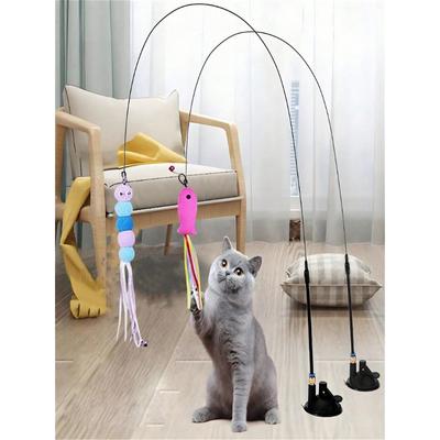 1 Piece Cat Teasing Stick Interactive Toy, Pet Artificial Feather Bell Refill Replacement Catcher Product, Suitable For Cat Exercise