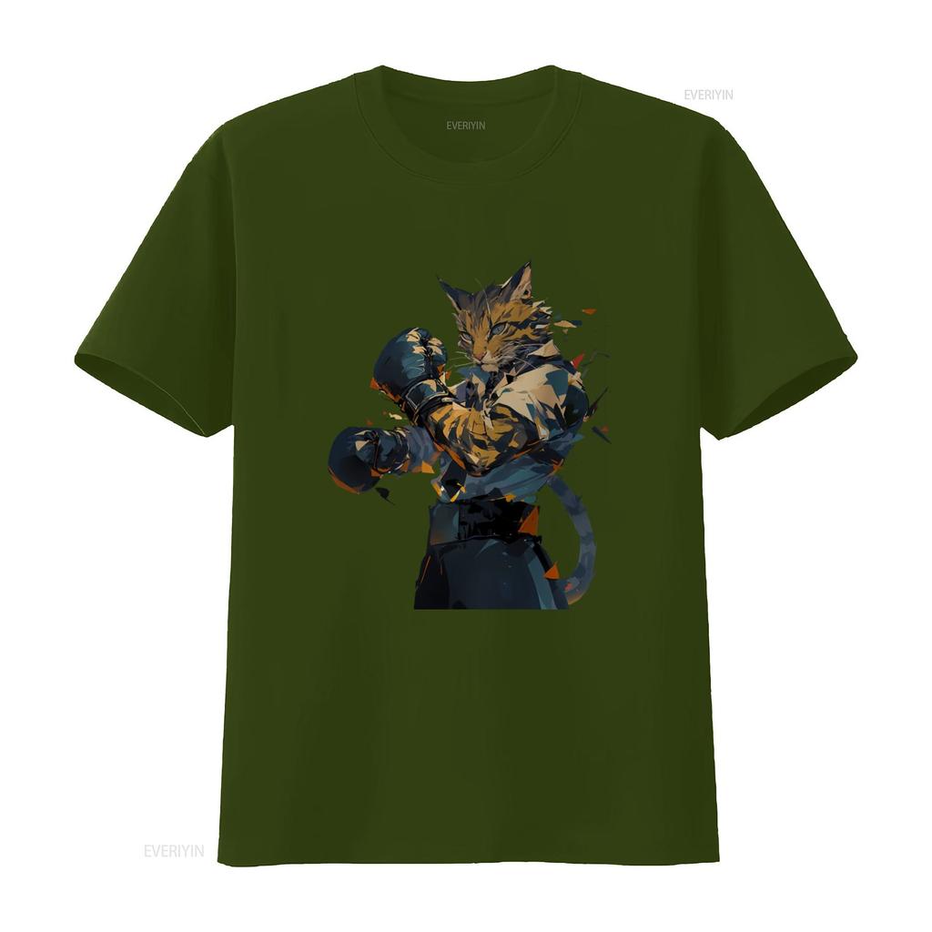 Bengal Cat Boxer T Shirt Wearing Boxing Gloves Unique Lover Apparel Fun Animal Design Stylish and Eye Catching for Lovers