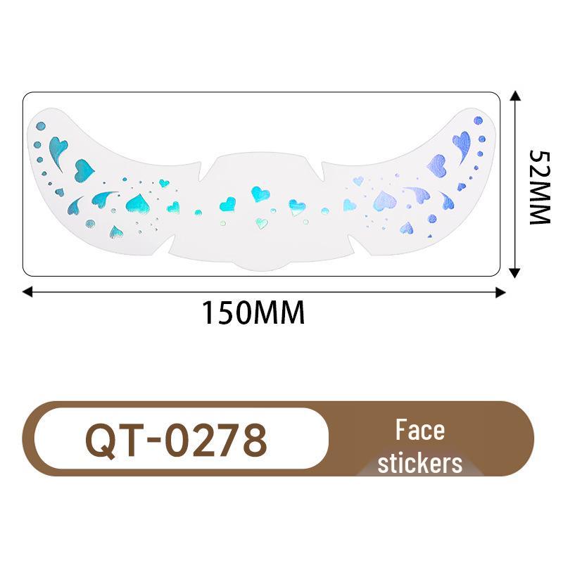 Waterproof Holographic Freckle Face Tattoo Stickers - Long-Lasting & Realistic Glow 5.2*15cm