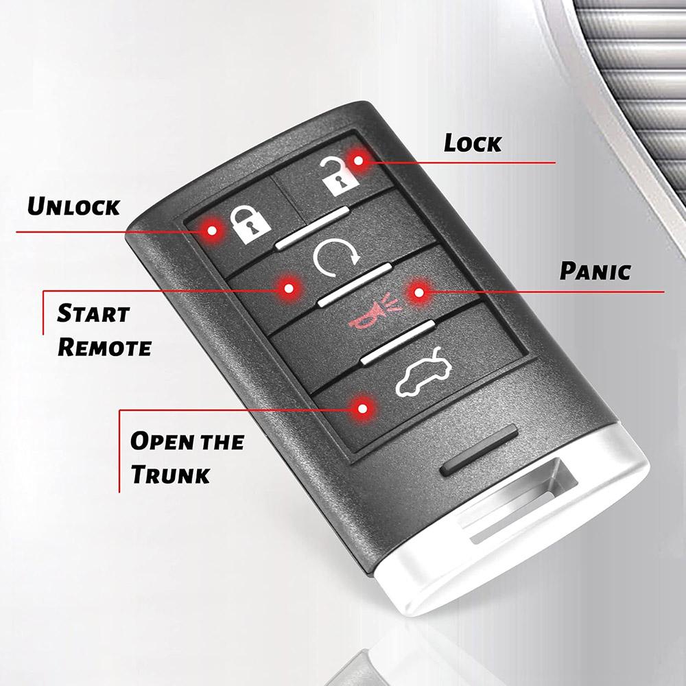 Keyless Entry Remote Car Key Fob Transmitter M3N5WY7777A For Cadillac CTS STS