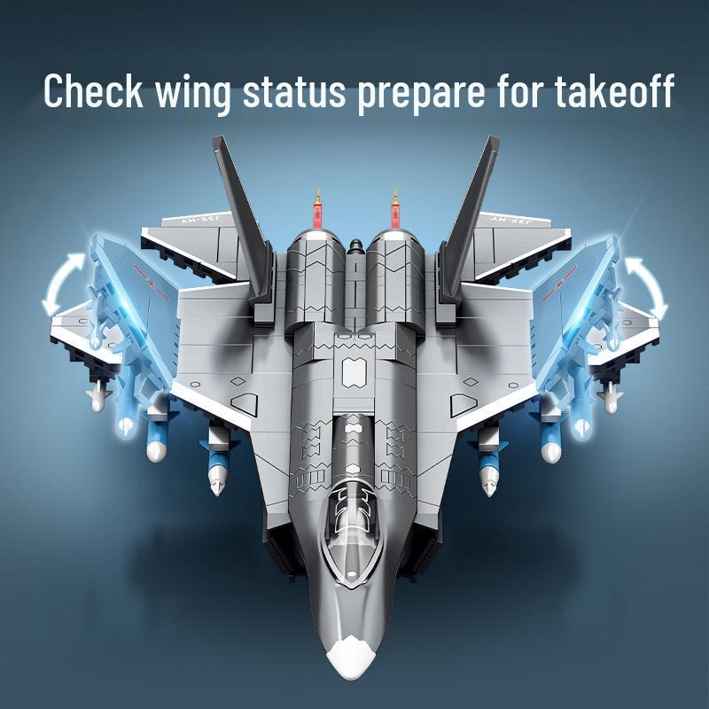 Senbao J-35 Military Fighter Model Building Blocks Toy Gift