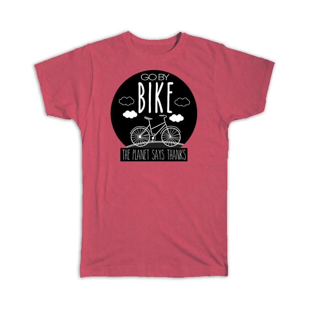 Gift T-Shirt : Eco Friendly Life Go By Bike Recycle Less Pollution Environment S