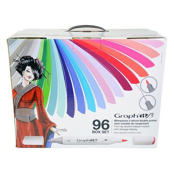 Box of 96 GRAPH'IT Brush & Alcohol Markers; Extra Fine