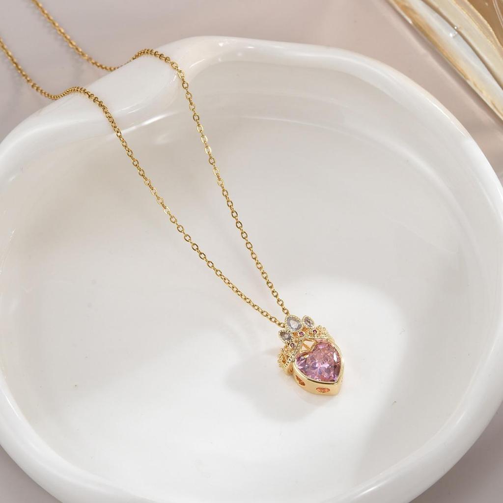 Collar con Colgante de Corona de Princesa para Mujer Joyería para Bodas y Fiestas Escola Blair Corona Rapunzel Collar Chapado en Oro Regalo para Ella