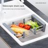 Adjustable Folding Kitchen Sink Stainless Steel Dish Drain Rack Space-Saving Sink Storage Sink Drain Rack Fittings