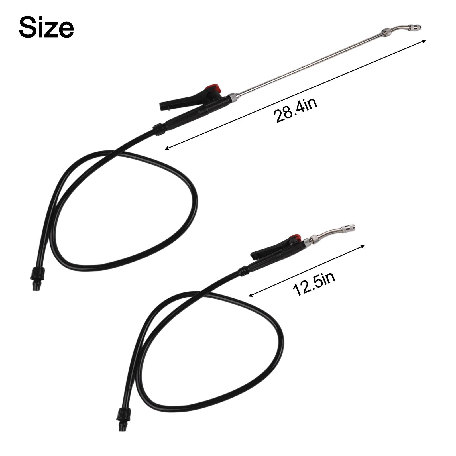 Stainless Steel Hose Compatible 29 Inch Adjustable Spray Wand for Ease of Use