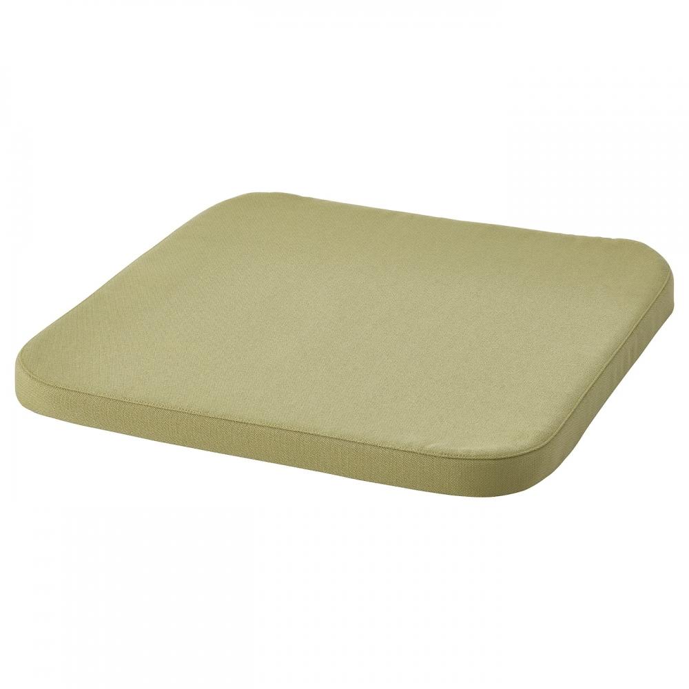 

IKEA STAGGSTARR chair pad beige green 36x36x2.5 cm