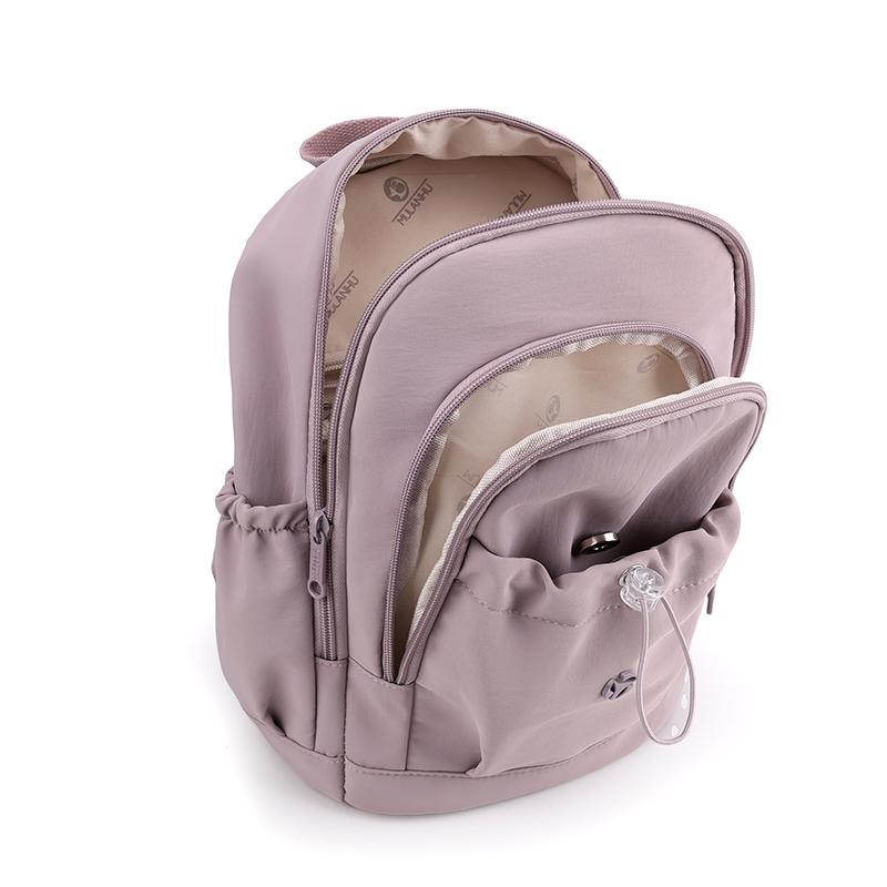 Mochila Pequena Estilo Universitário Mochila de Nylon Feminina Bolsa de Peito Multifuncional