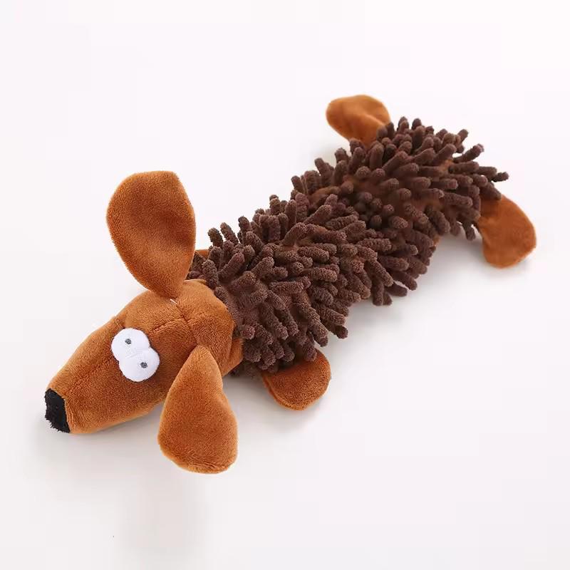 Durable Low Price Pet Dog Plush Toy Animal Shape with Squeaky for Small Dogs Chihuahua Yorkshire Bichon Puppy Chew Cleaning Toys