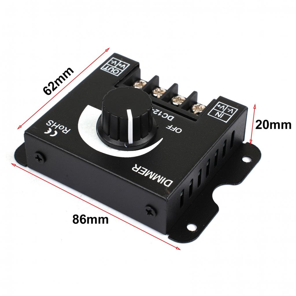 Brightness Adjuster Led Dimmer Power Supply Adjustable DC 12-24V 30A Dimmer Knob