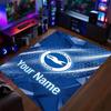 Crystal Velvet Rug Brighton & Hove Albion Football Print Custom Name Text Floor Mat Home Decor
