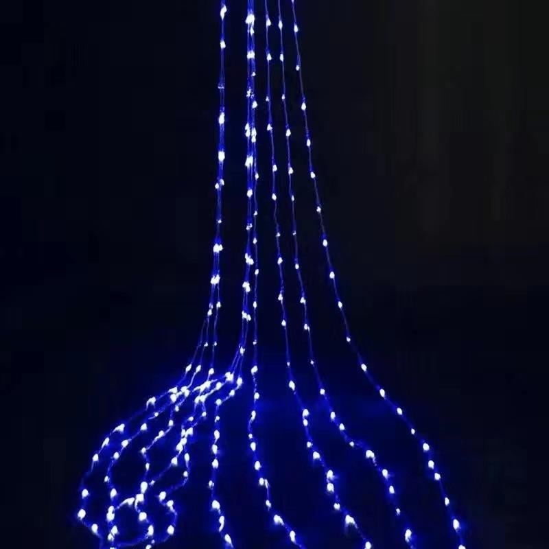 Waterfall Running Water String Light Fairy  Indoor Outdoor Light for Yard Garden Christmas Tree Wedding Party Holiday Decoration