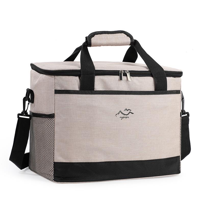 Large Capacity Insulated Square Lunch Bag with Thickened Oxford Cloth and Aluminum Foil