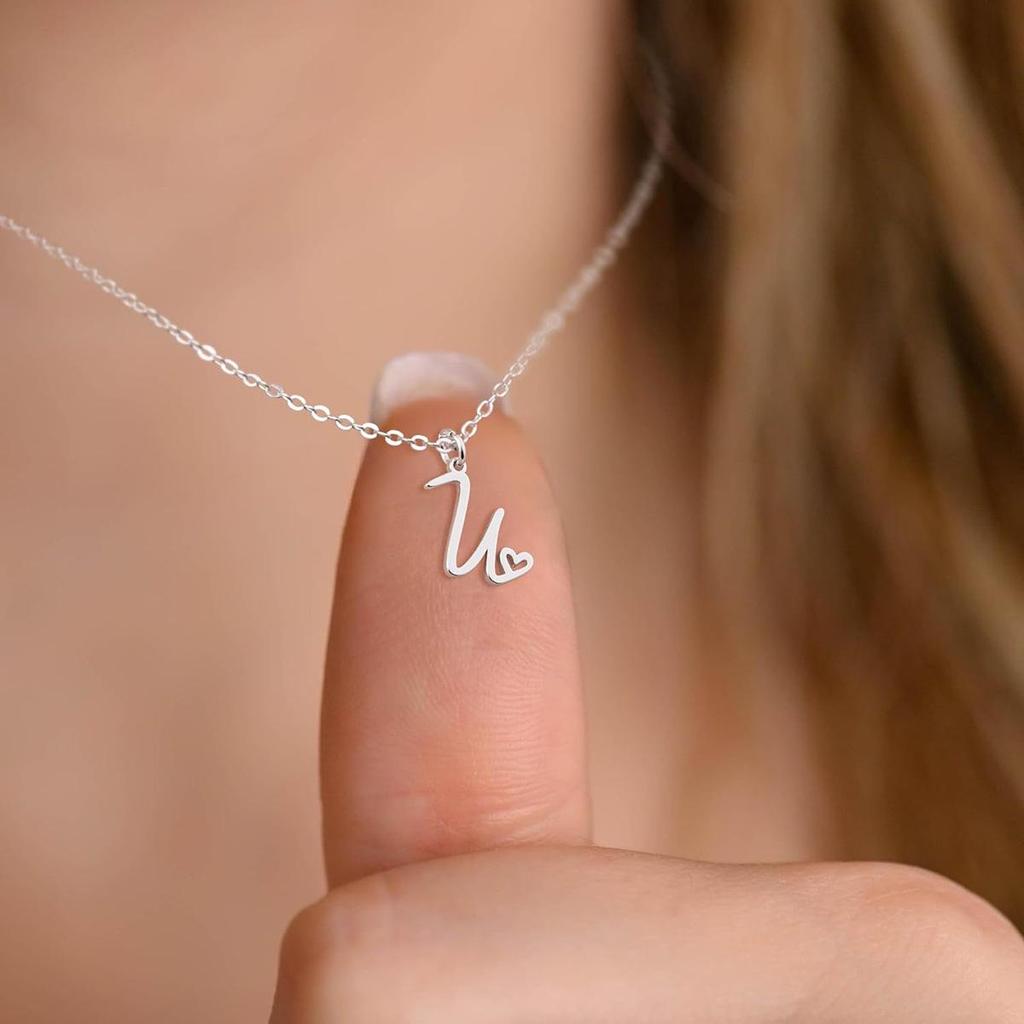 Stainless Steel Luxury Letter Necklace - Women's Stylish Clavicle Chain