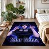 Crystal Velvet Rug Custom Name Text, Soft Non Slip Floor Mat Home DecorWednesday Addams