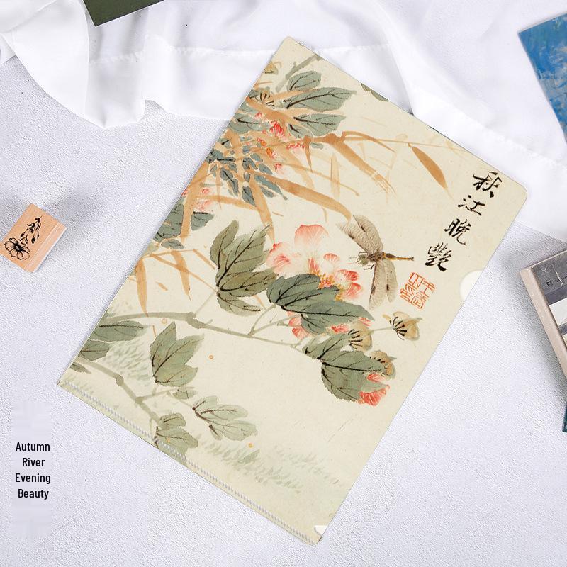 World-Famous Paintings L-Shaped A4 Folder - Monet & Van Gogh Art Design for Students and Office